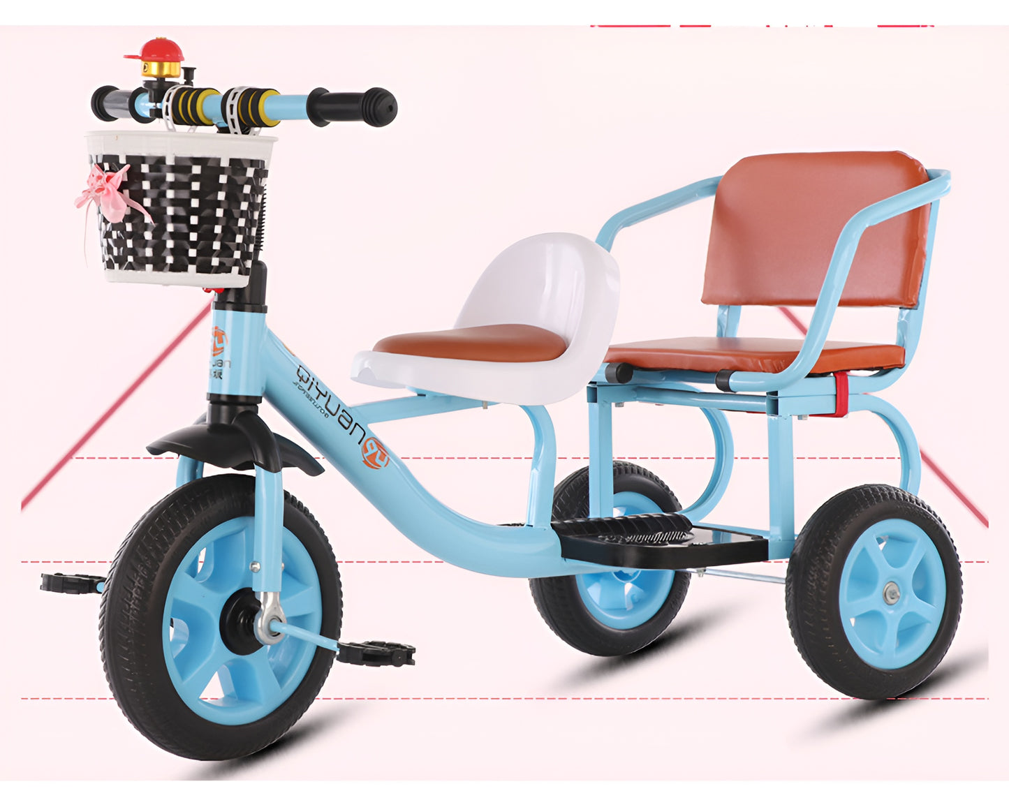 Blue Three-Wheel Pedal Trike Bicycle