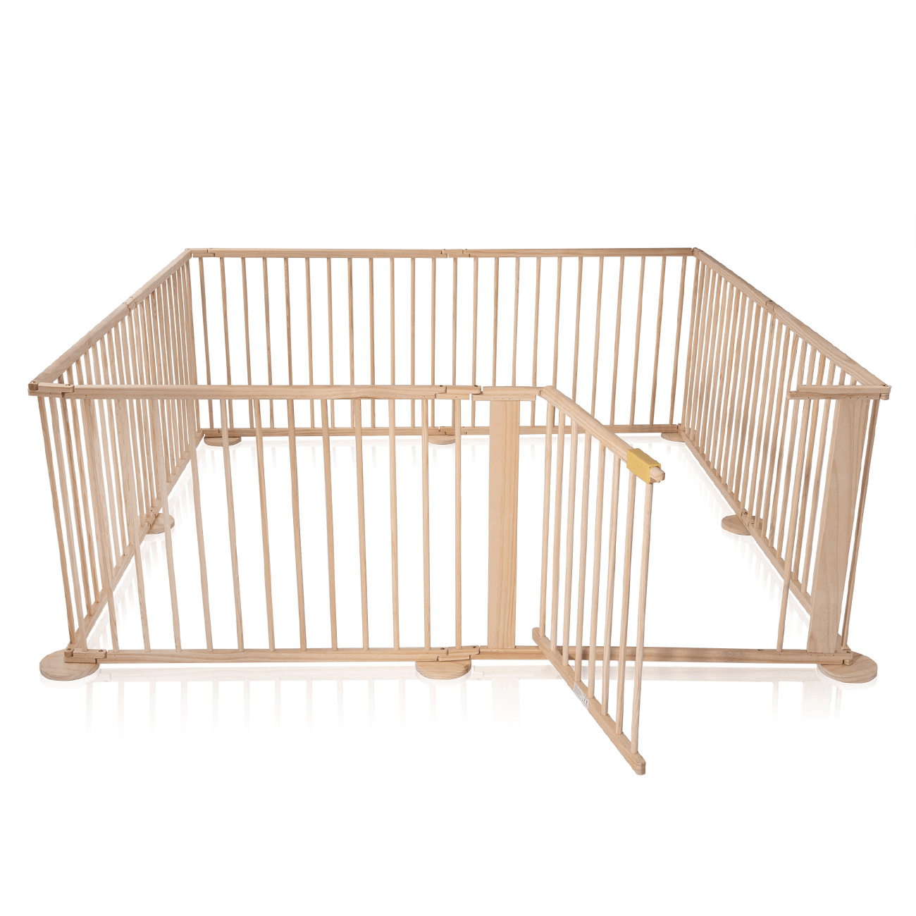 8 Panel Wooden Activity Enclosure Indoor Safety Barrier with Access Gate