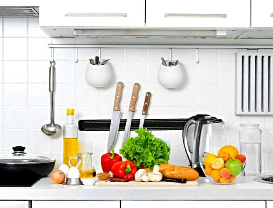 Magnetic Knife Holder Wall Mount Black