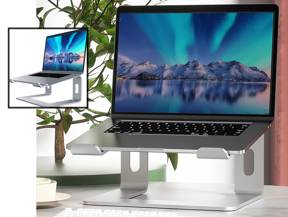 Laptop Stand for Desk - Ergonomic Aluminum Laptop Stand with Cooling Design & Universal Fit