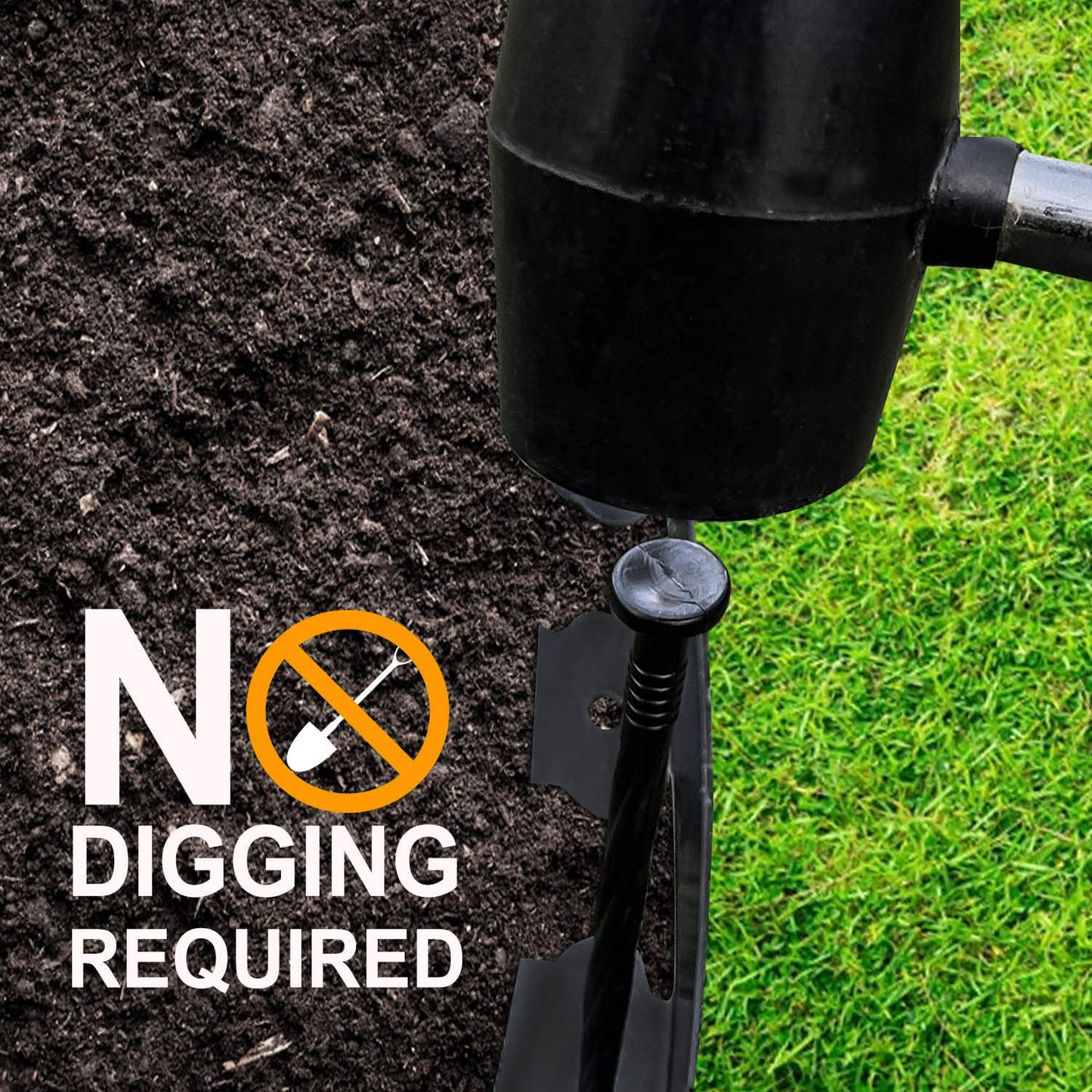 2PCS 10M No-Dig Lawn Edging Border – Easy Installation Flexible Garden Edging with 30 Ground Pegs