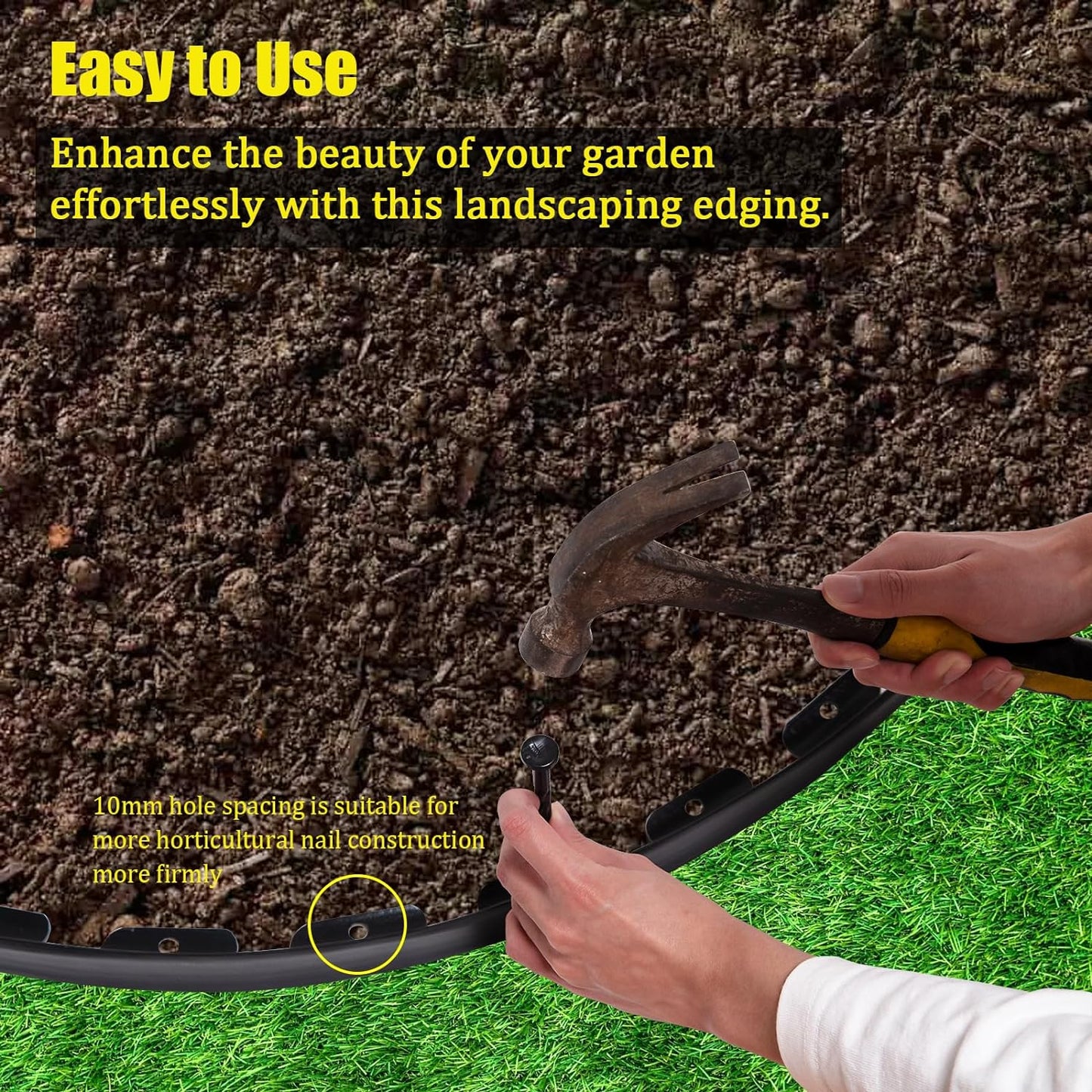 10M Garden Lawn Edging Border, Landscape Edging Borders