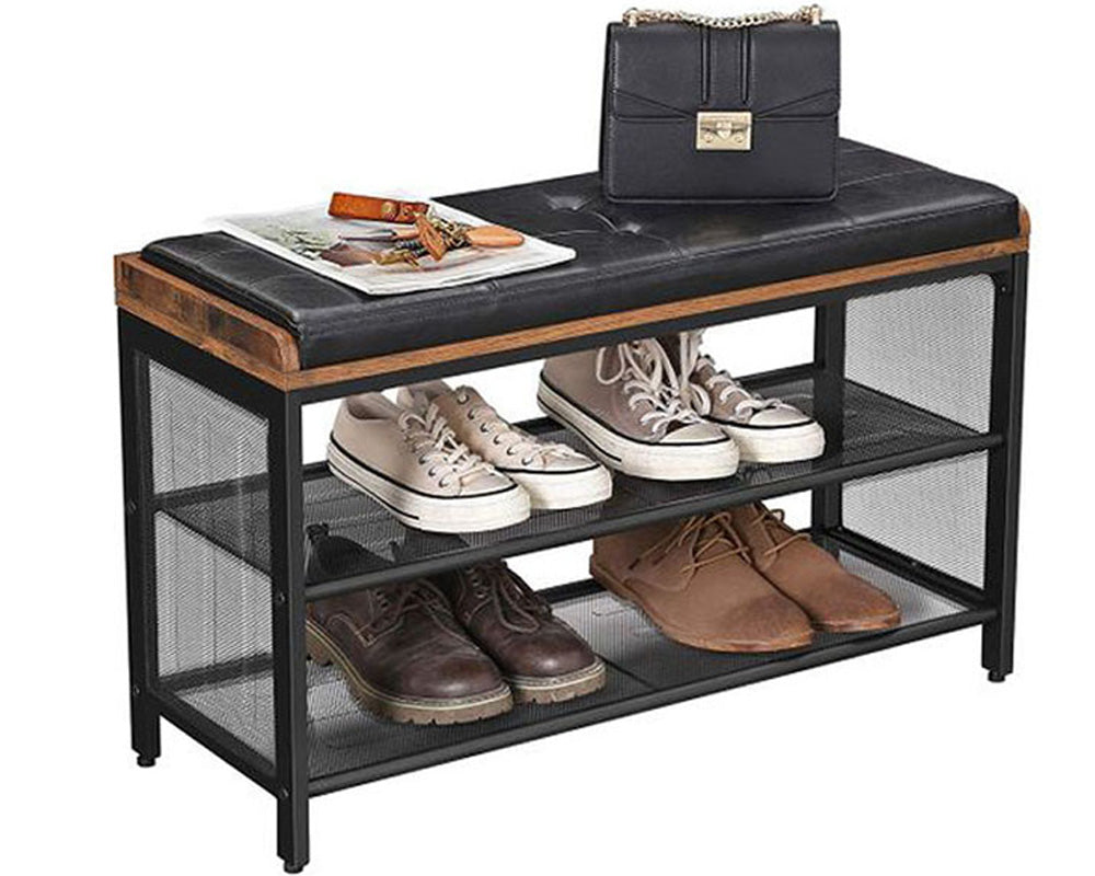 Cushioned Top Industrial Shoe Rack Bench
