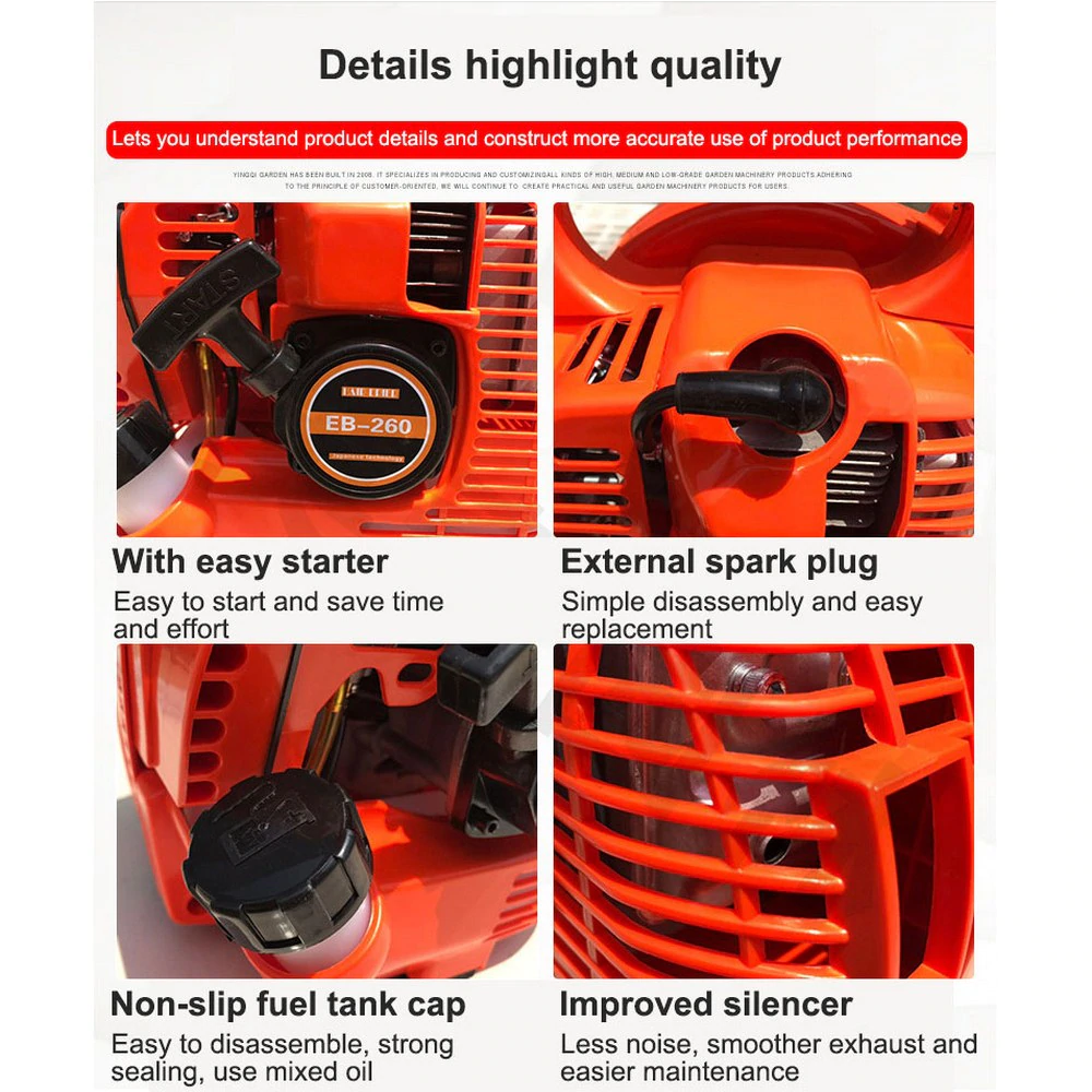 Multi-Function Garden Leaf Blower - Cordless Petrol, Lightweight with Ergonomic Handheld Design, Powerful 2-Stroke Air Cooled Engine