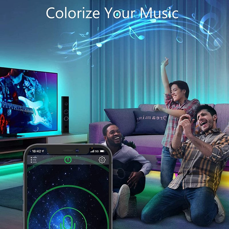 Bluetooth LED Strip Lights, ALED LIGHT 15M Waterproof RGB