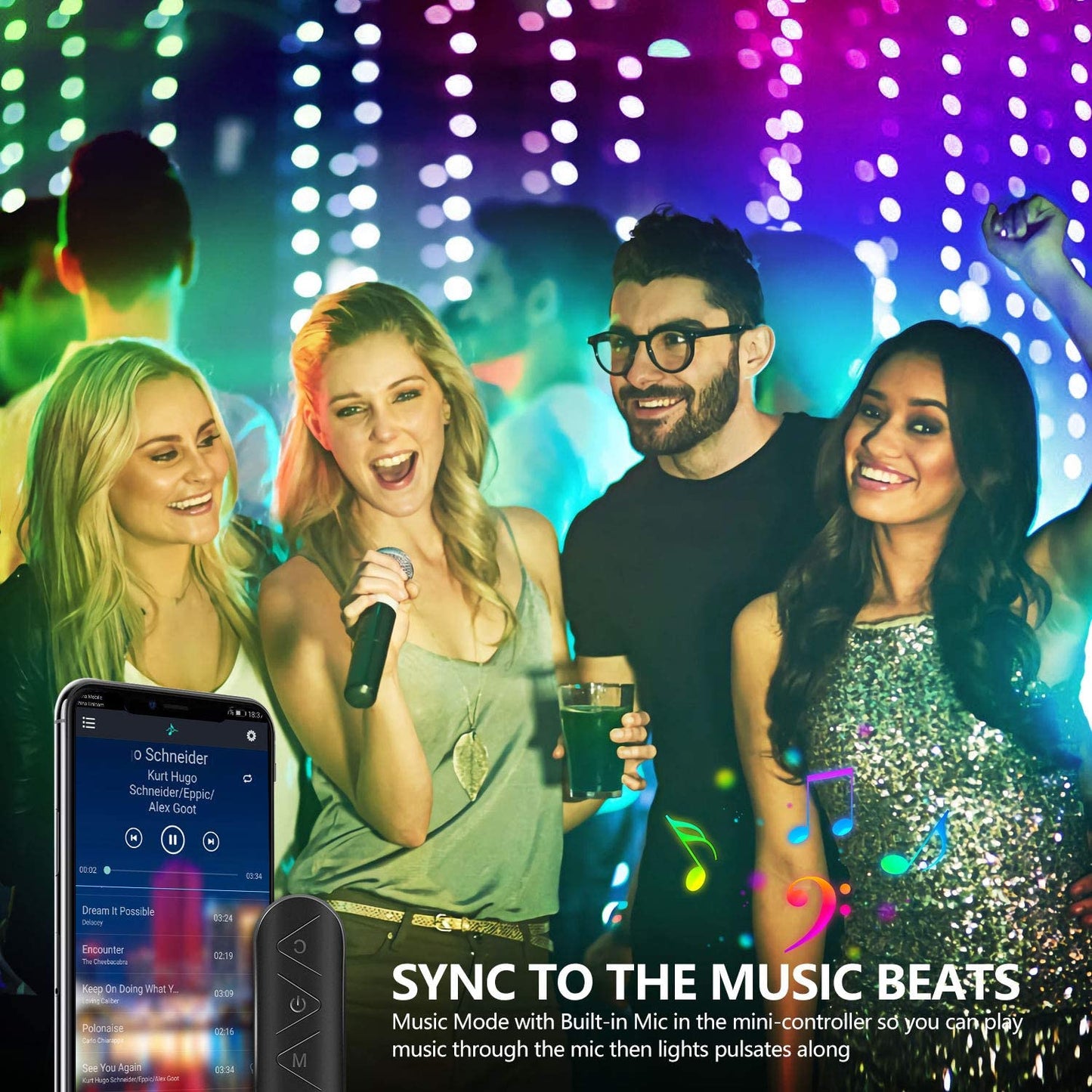 LED Strip Lights 20M 5050RGB 24key Remote