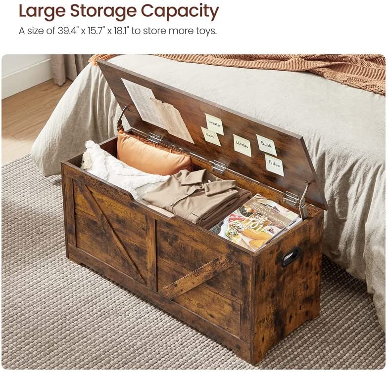 Vasagle Farmhouse Style Storage Bench