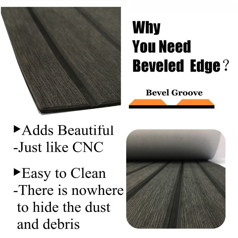 Charcoal Grey EVA Foam Boat Flooring Mat – Marine Carpet 240 × 90 cm