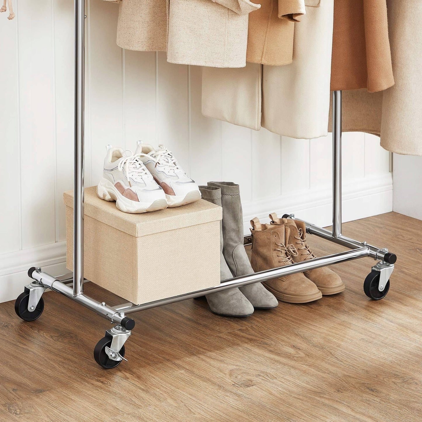 Mobile Clothing Organizer for Closet Storage Clothes Rack