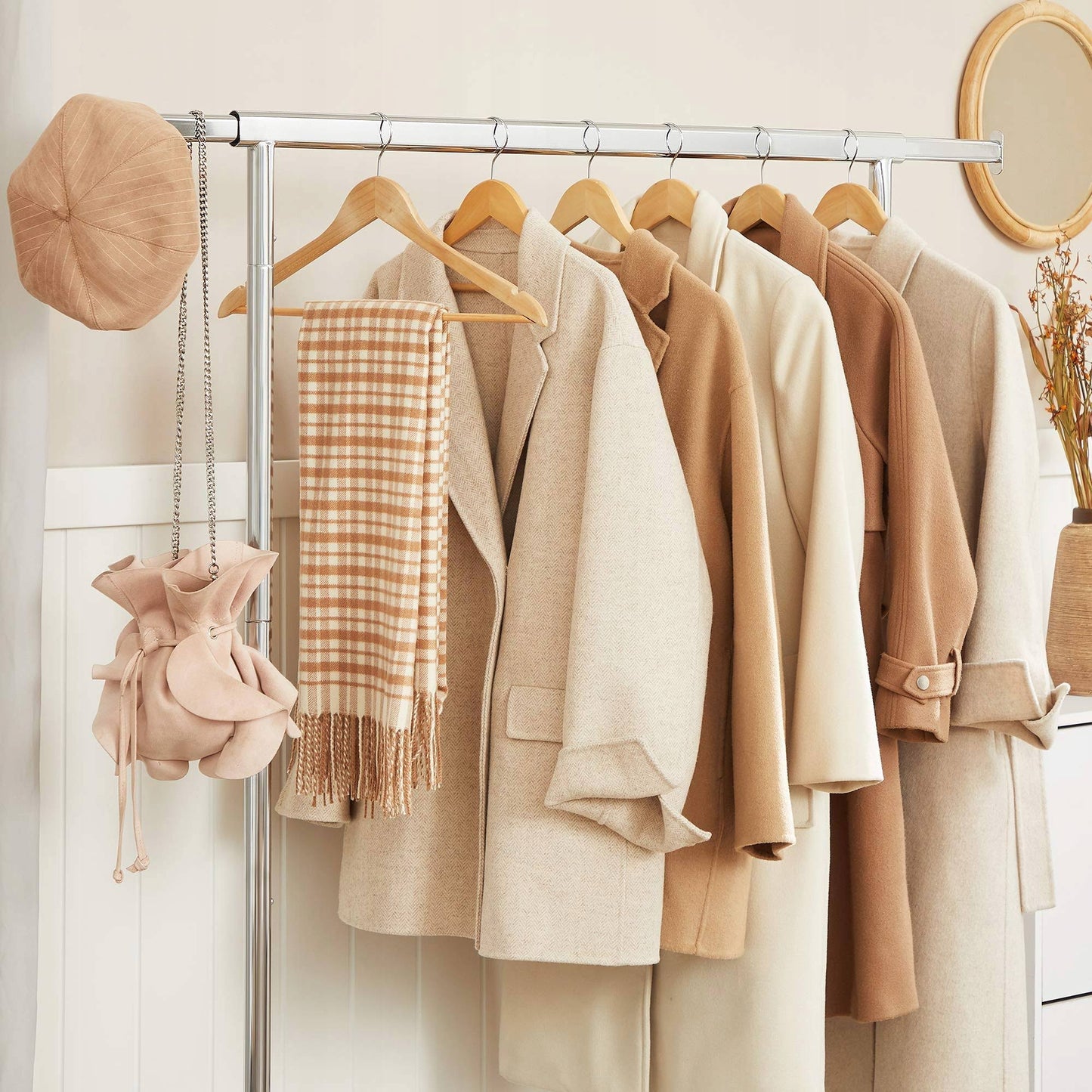 Mobile Clothing Organizer for Closet Storage Clothes Rack