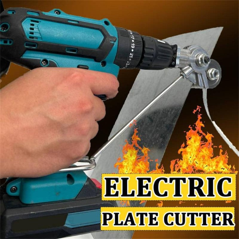 Metal Nibbler Drill Attachment - DIY Metal Cutter, Electric Drill Clippers Scissors, Sheet Metal Knife for Cutting Iron, Steel, Copper, Aluminum