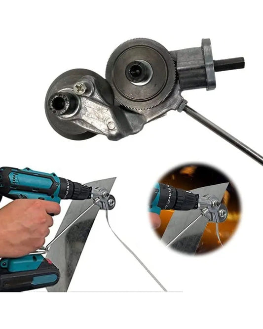 Metal Nibbler Drill Attachment - DIY Metal Cutter, Electric Drill Clippers Scissors, Sheet Metal Knife for Cutting Iron, Steel, Copper, Aluminum