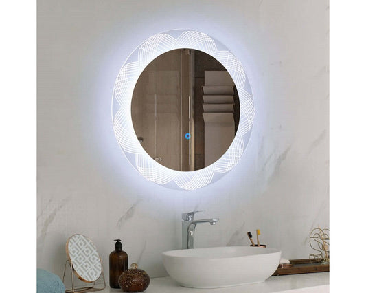 Round Wall Mirror 60cm Led Bathroom Mirror