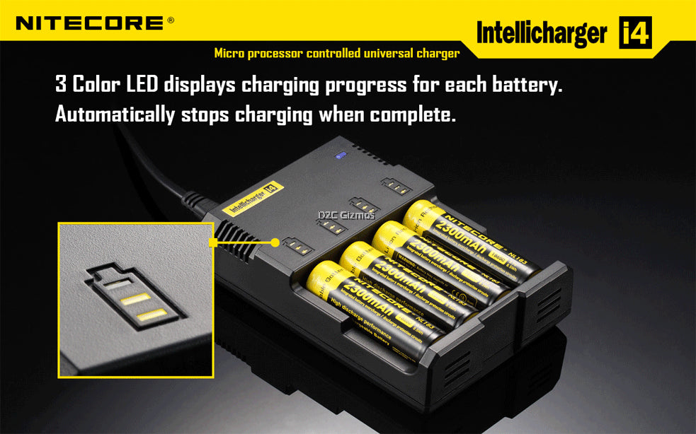 Rechargeable Nitecore i4 battery charger