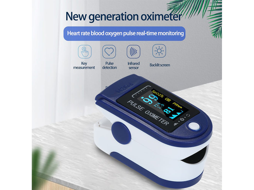 Digital Fingertip Pulse Oximeter - Instant Read Health Monitoring, Blood Oxygen Meter, Heart Rate Monitor with LED Display