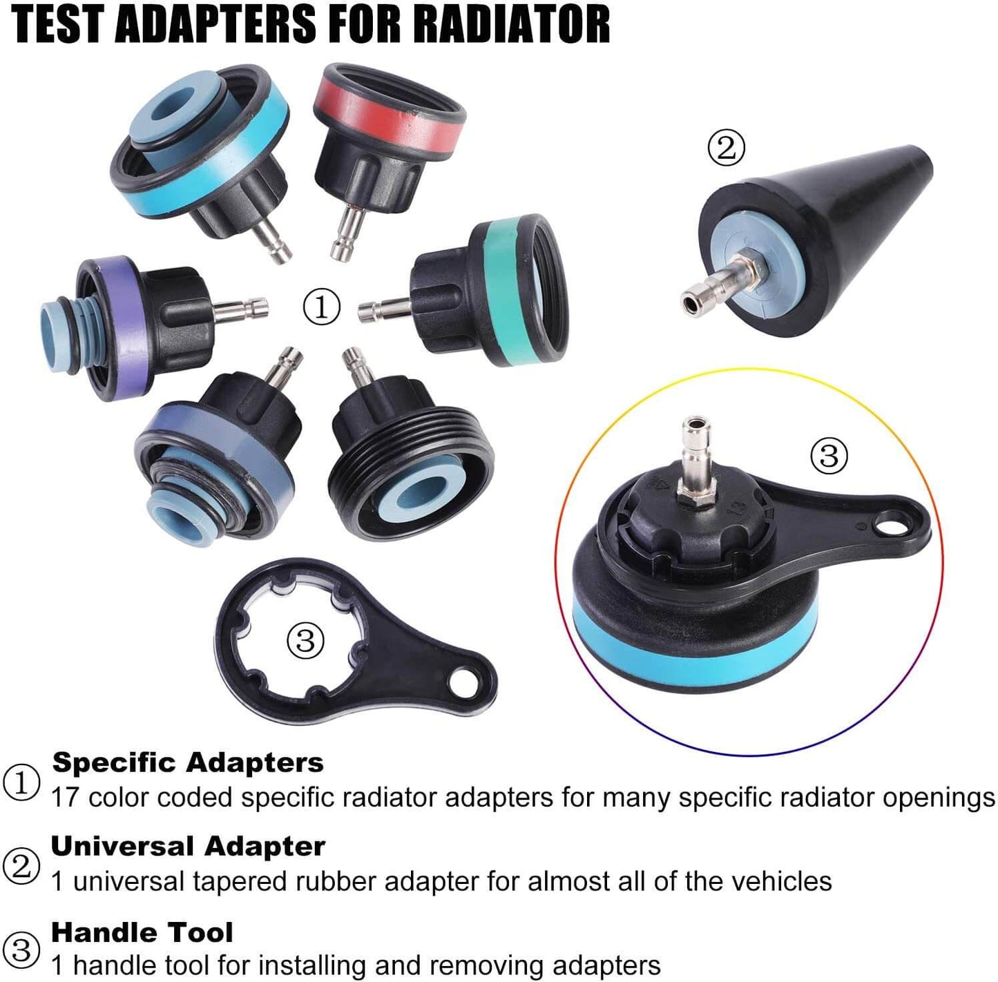 28Pc Radiator Pressure Test Set