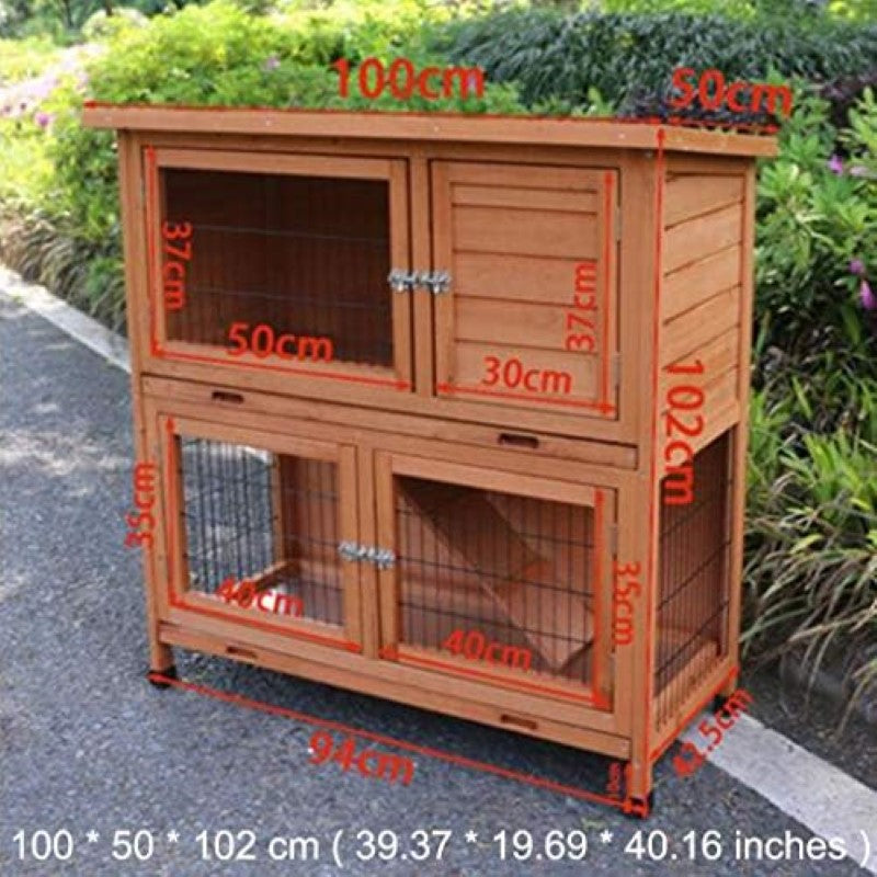 Wooden Rabbit Hutch Chicken Coop