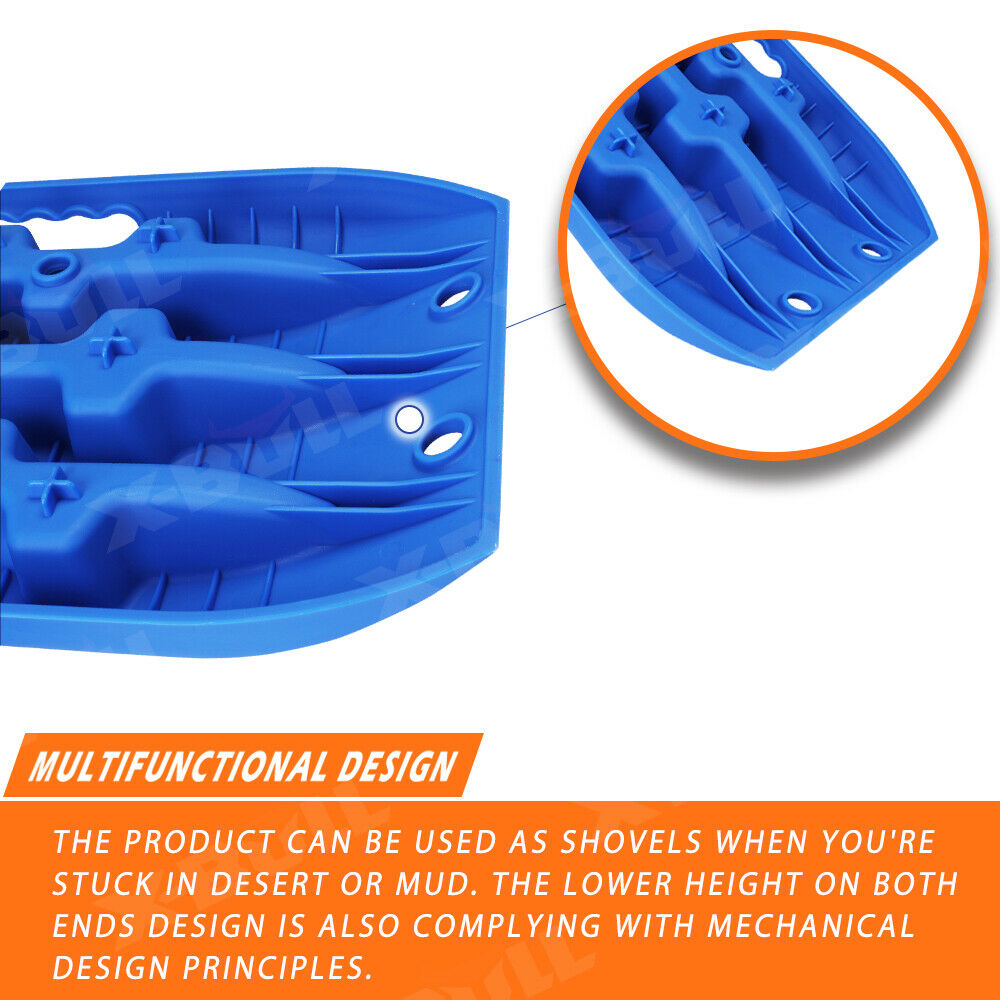 X-BULL Recovery Tracks – Heavy Duty 4WD Tire Ladder for Sand Mud Snow Blue