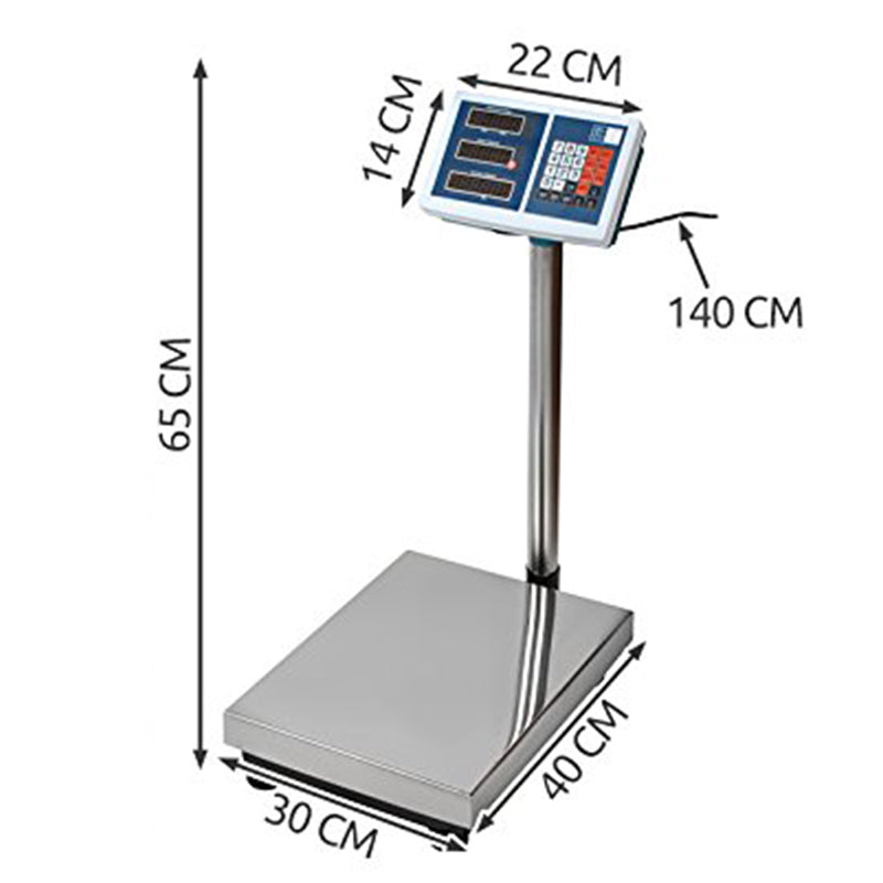 300KG Weight Platform Scale Digital Commercial Postal Scale with LCD Display