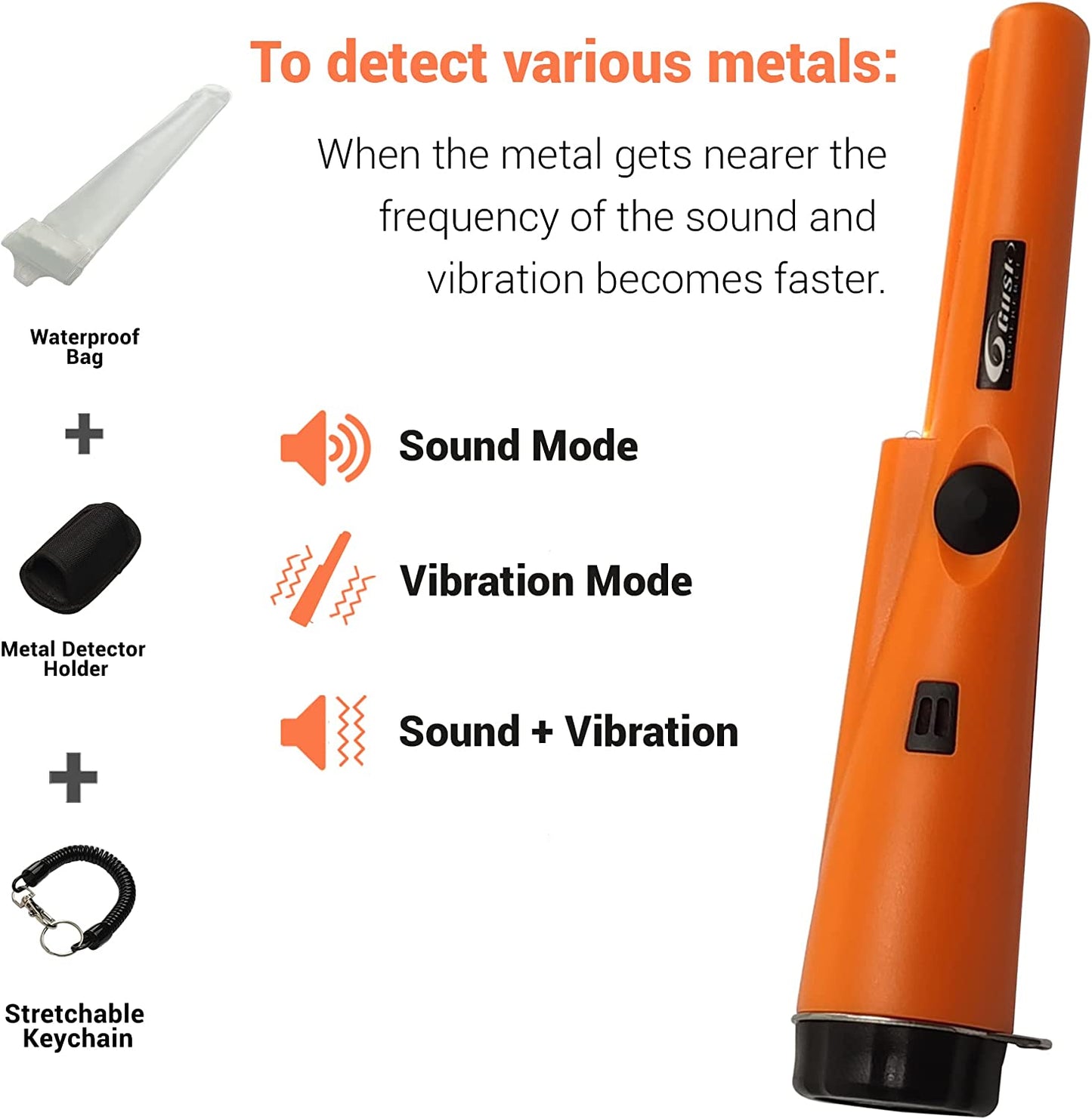 Metal Detector Waterproof Metal Detector Pinpointer for Gold Hunt