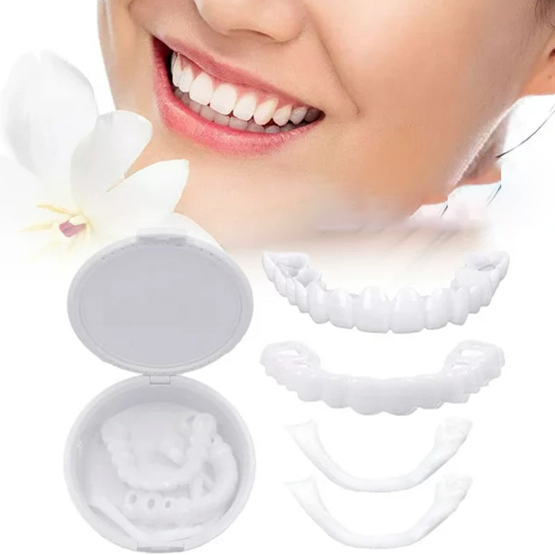 Teeth Veneers - Perfect Smile Upper & Lower Temporary Veneers for Instant Cosmetic Smile Enhancement