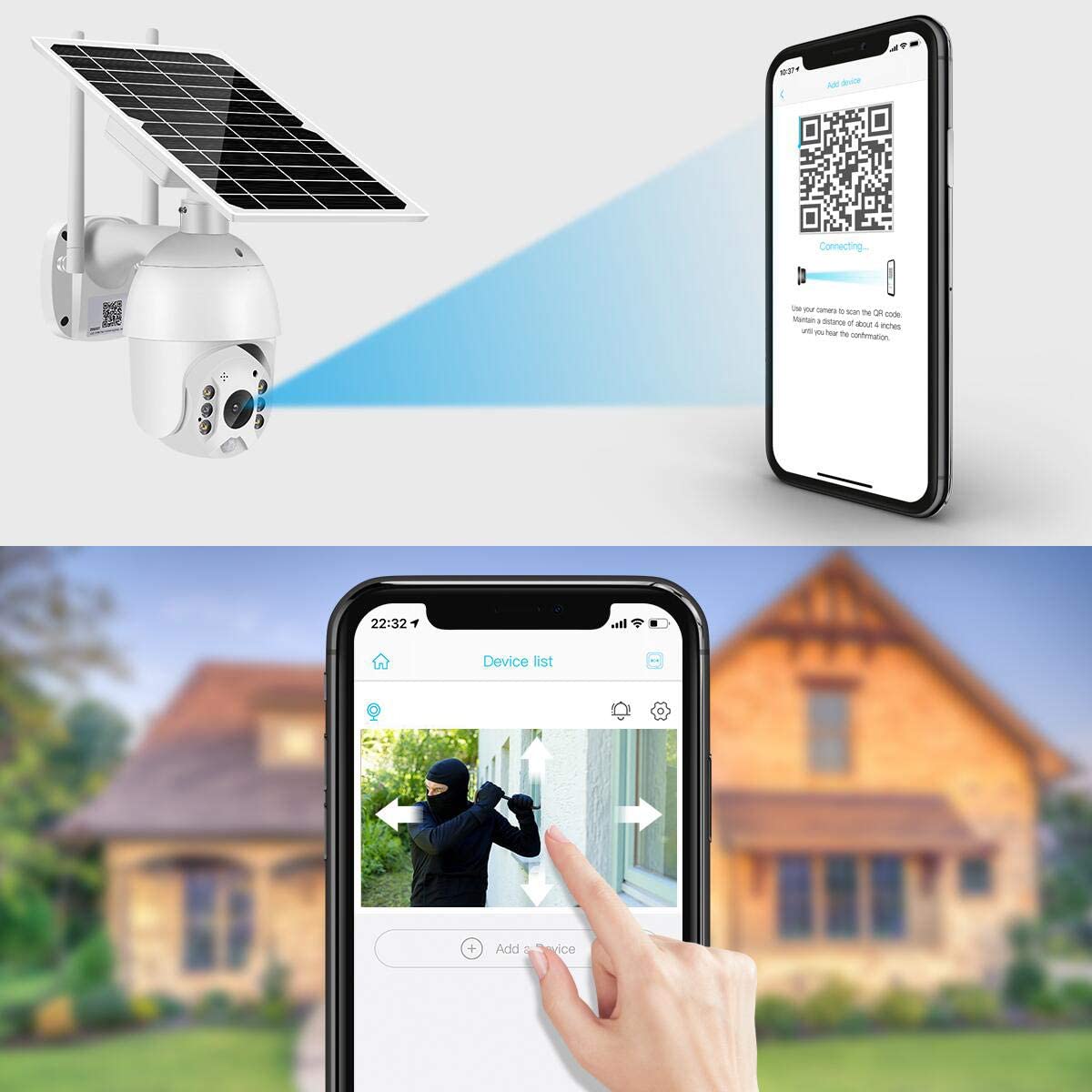Security Camera, solar home security camera,
