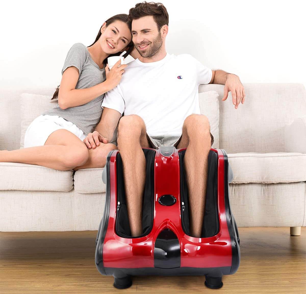 Leg Massager with Heat – Shiatsu Foot & Calf Leg Massager Machine