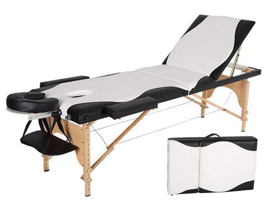 Massage Table 3-Fold Adjustable – Portable PU Massage Table