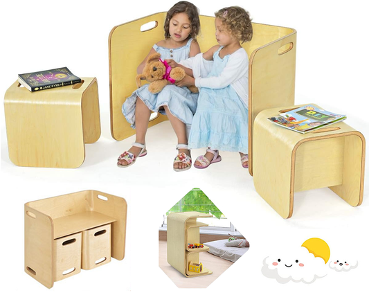 Kids Table and Chairs Set - Study Desk