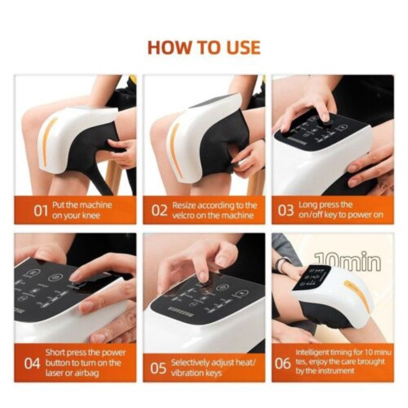 Electric Knee Joint Massager Heated Vibration Massage