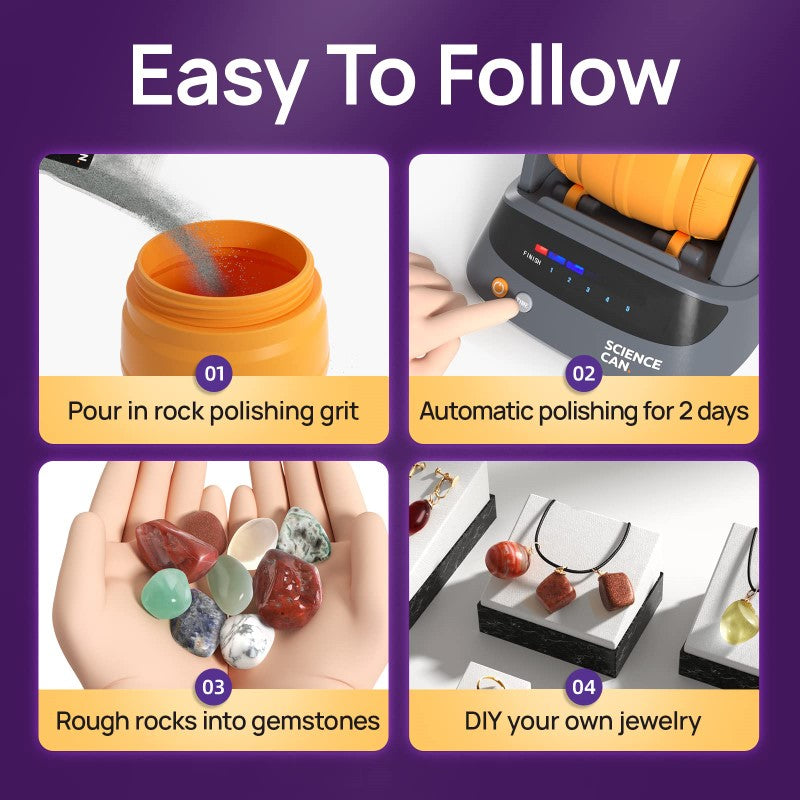 Science Can Rock Tumbler Kit - STEM Gemstone Polishing Kit