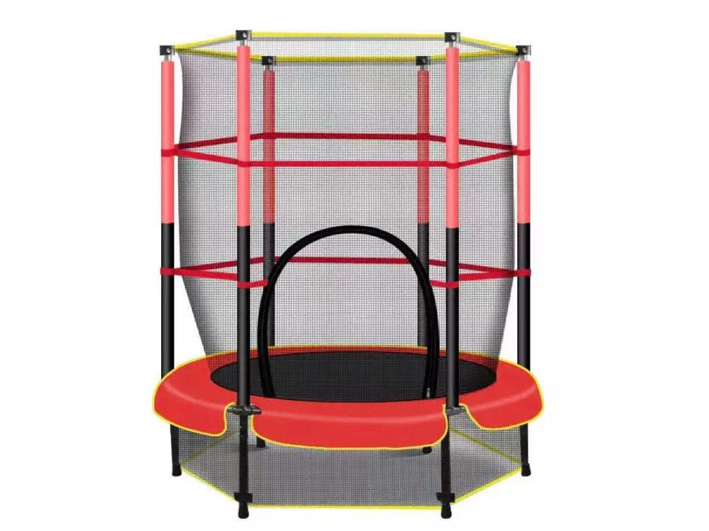 55 Inch Mini Trampoline with Safety Net Enclosure