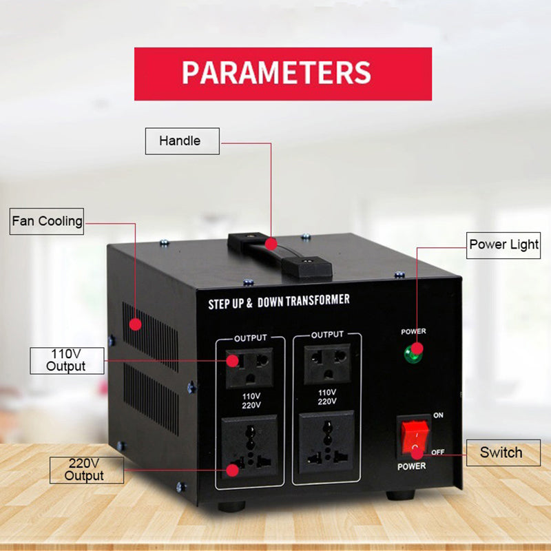 Step Down Transformer Power 3000 Watt Voltage Converter Transformer – Heavy Duty Step Up/Down Voltage Converter