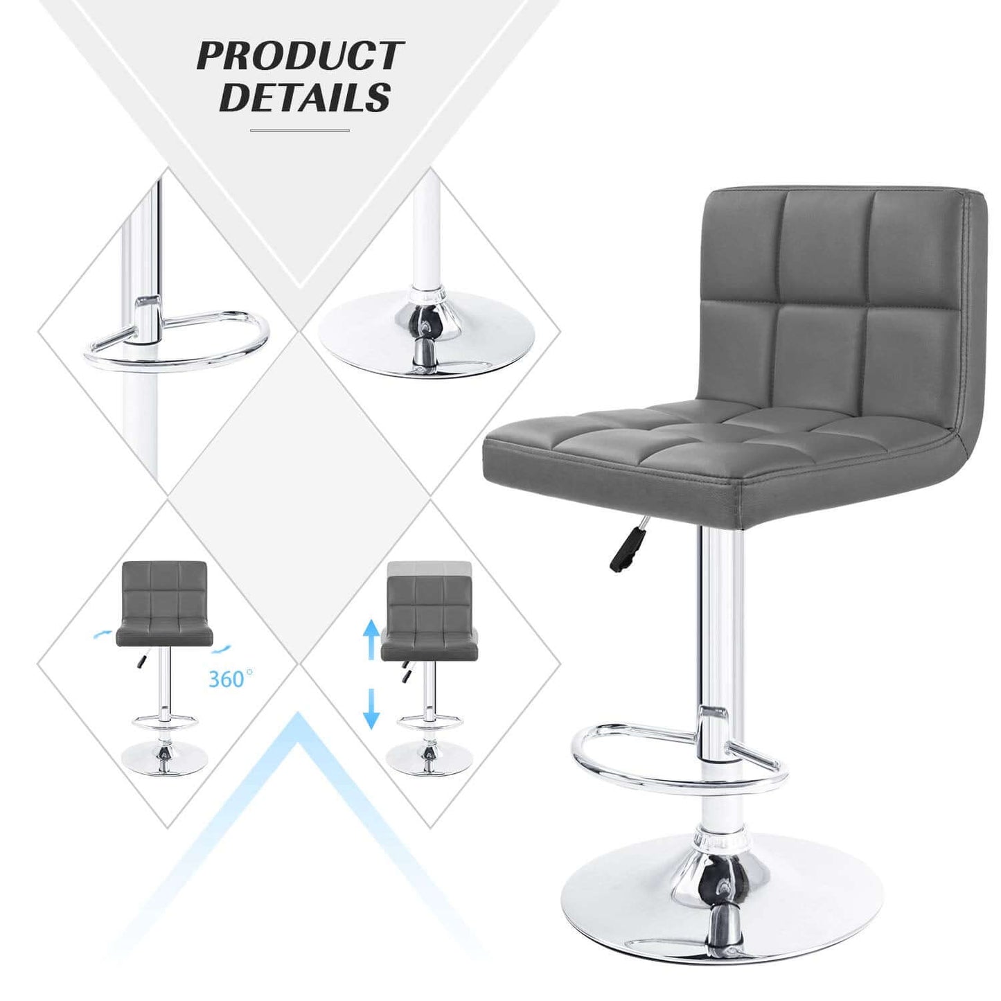 Bar Stools Kitchen Bar Stool Barstools Swivel Gas Lift Counter Chairs