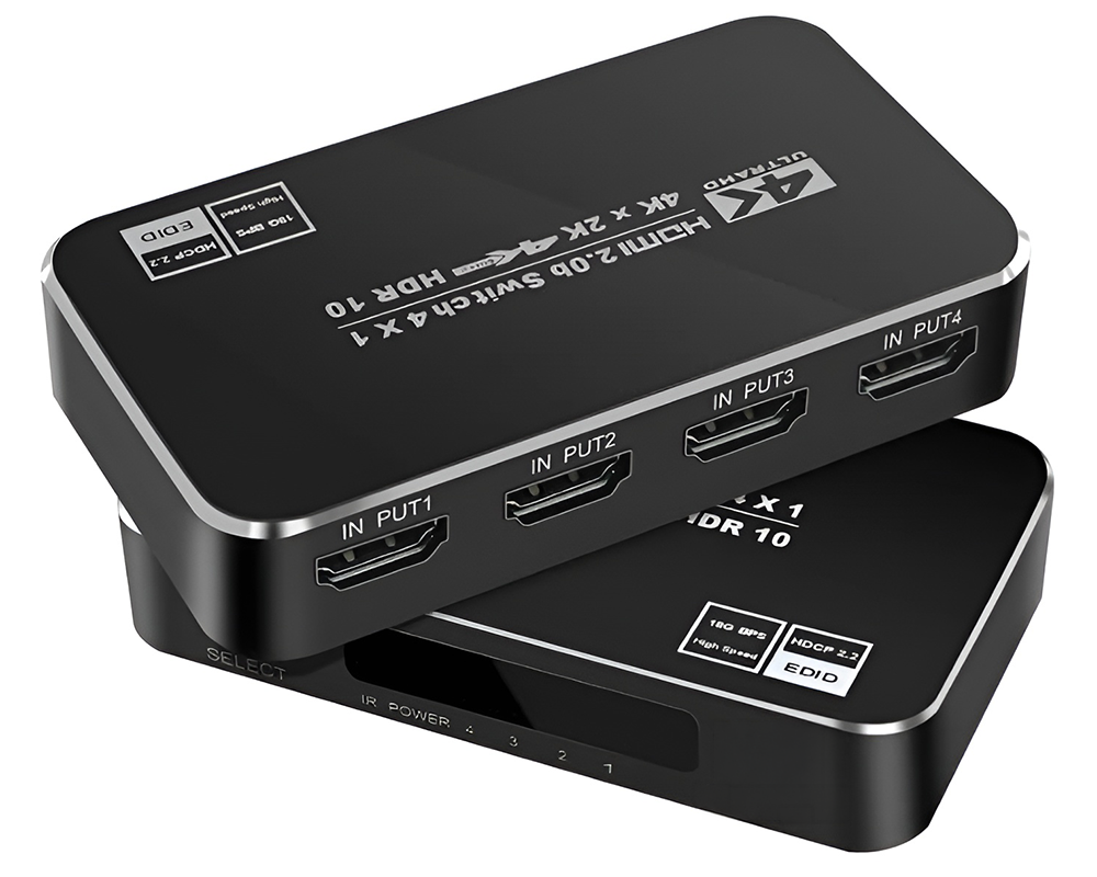 HDMI Switch 4x1, 4K@60Hz HDMI Switch