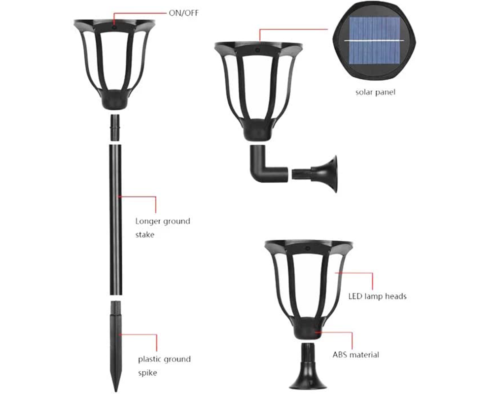 Solar Light – Waterproof Solar Light with Flickering Flame Effect
