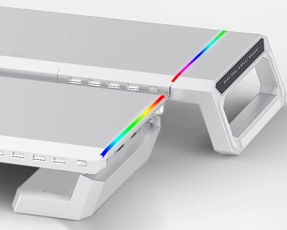 Monitor Stand Riser – Foldable Monitor Stand Riser with Storage & RGB