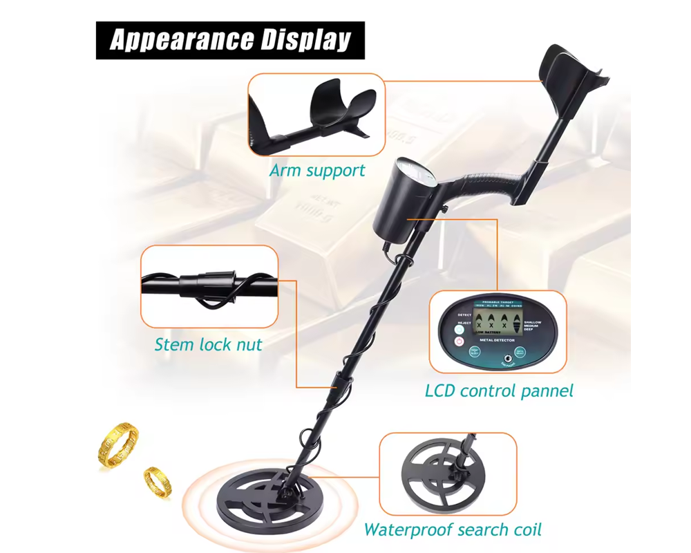 Metal Detector Gold Finder Metal Detector with LCD & Waterproof Coil