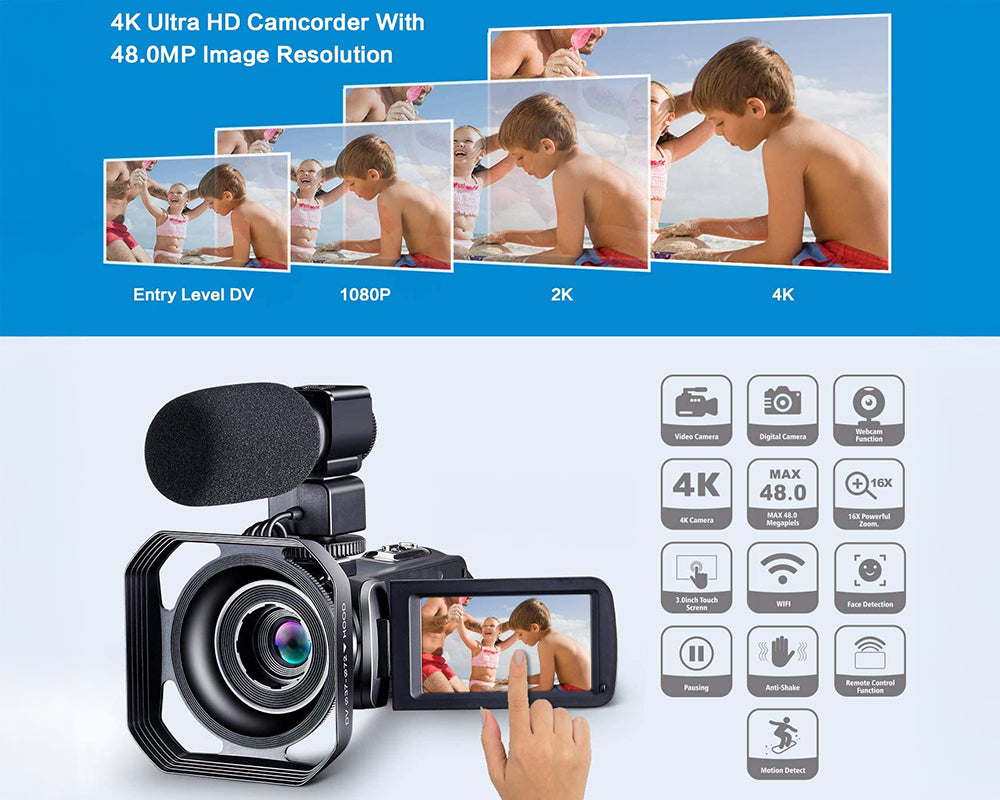 Digital Video Camera 4K WiFi Camcorder