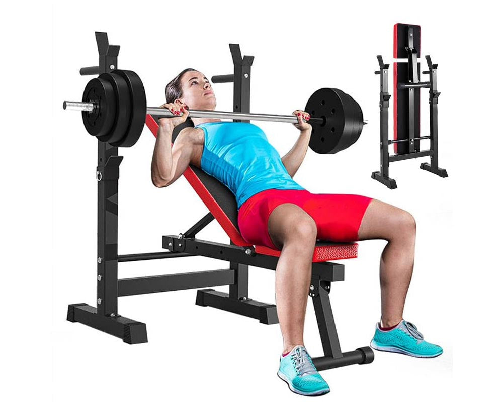 Folding Weight Bench 2 in 1 Sit Up Bench 250KG Adjustable Exercise Bench