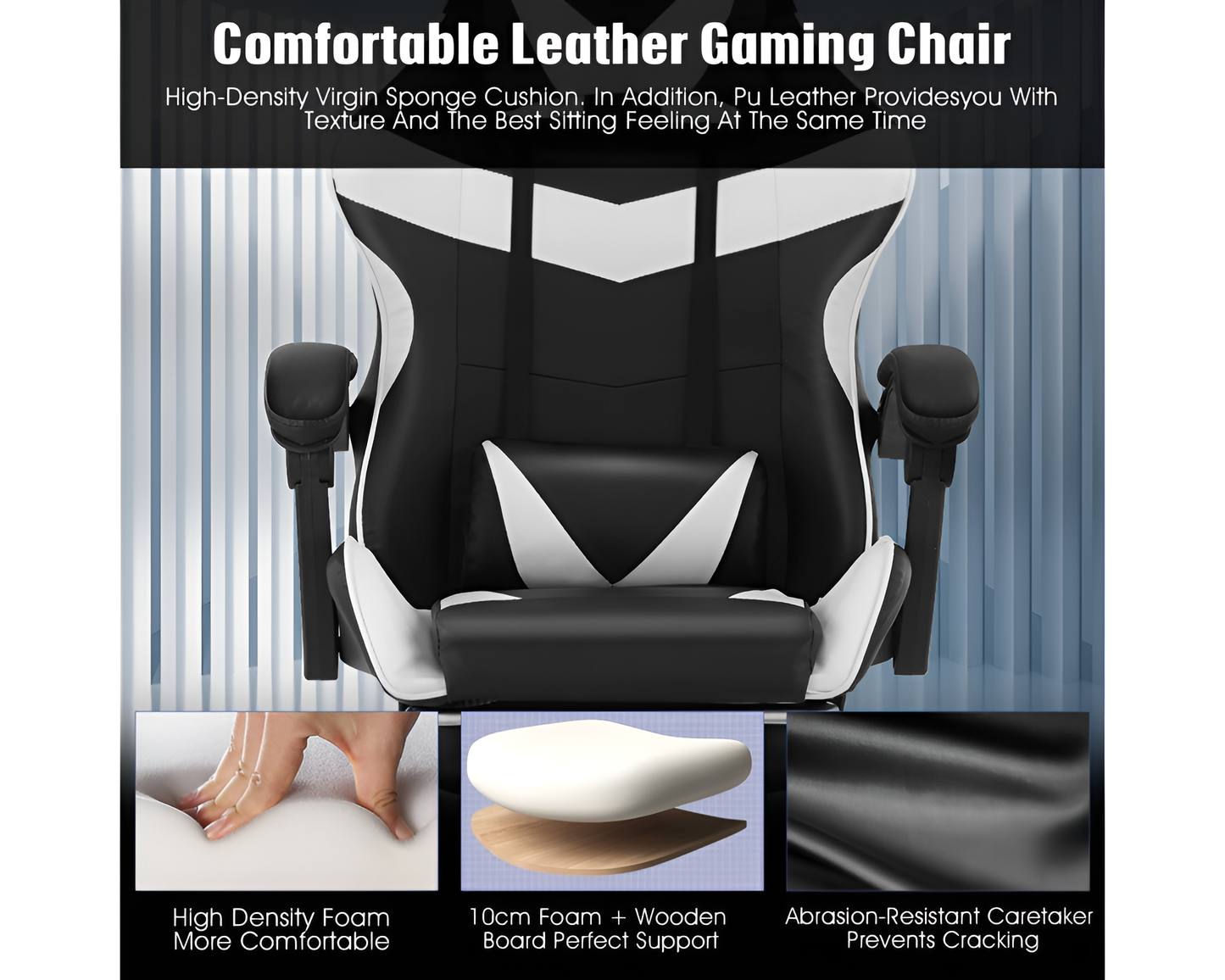 Gaming chair Home Office Chair - White