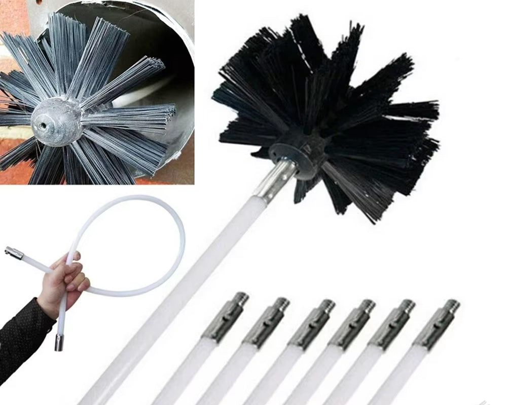 Flexible Dryer Vent Chimney Cleaning Brush Kit