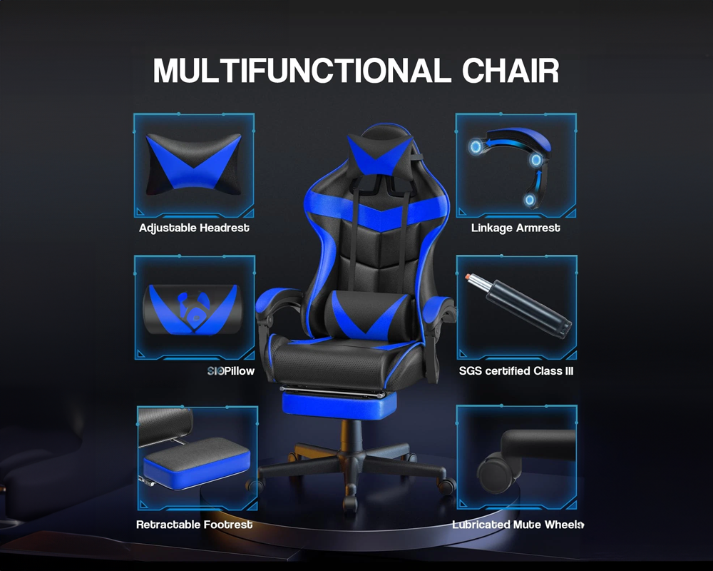 Gaming chair Home Office Chair - Blue