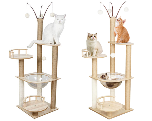 Cat Tree House Scratching Post Tree Play House