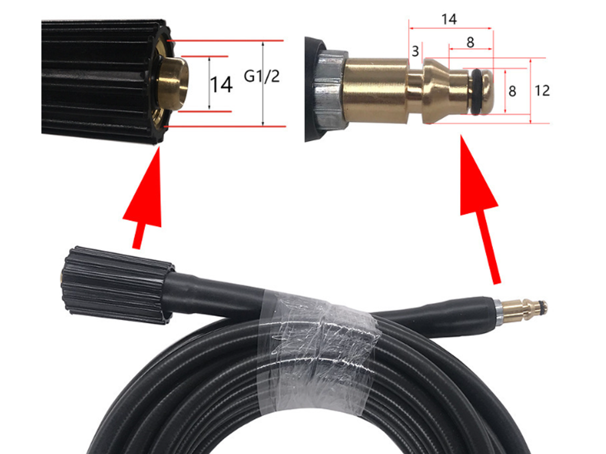 M22 High Pressure Washer Hose for Nilfisk C100 C110 C120 C130 C140 15M
