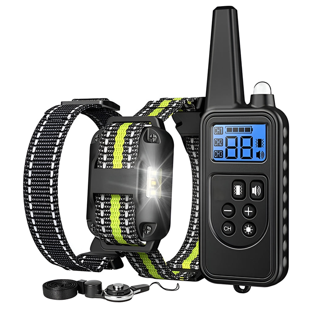 Dog Training Collar with Remote - 2600ft Range, Waterproof, LED Light, and Multiple Training Modes