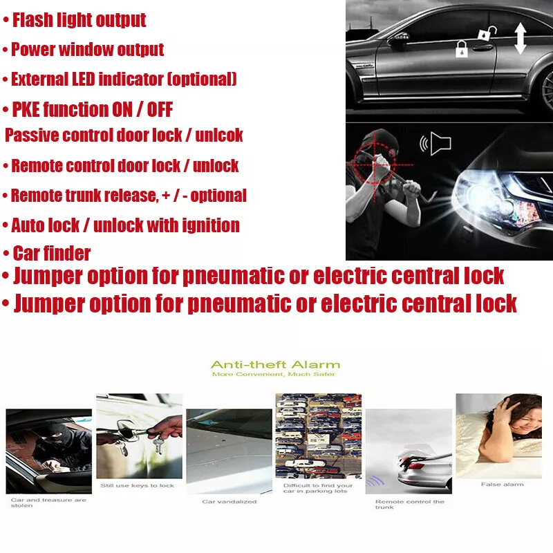 Car Central Locking System Kit
