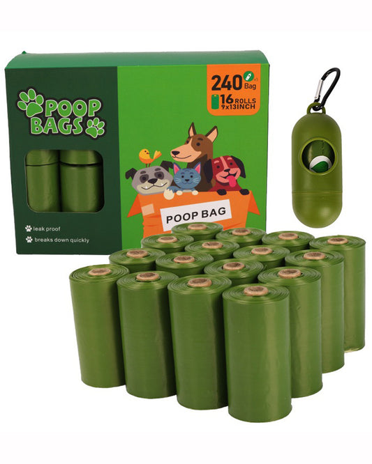 Dog Poop Bags - 240 Counts Biodegradable Eco-Friendly Dog Poop Trash Bags
