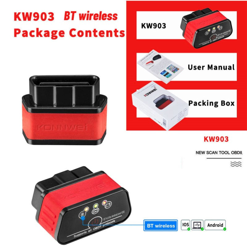 KW903 BT 4.0 Wireless OBD-II Car Auto Diagnostic Scan Tool