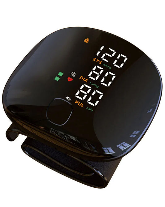 Automatic LCD Wrist High Blood Pressure Monitor - Digital Heart Rate Gauge Machine